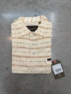 Howler Brothers Ranchero Jacquard Polo — Portals/Porridge, Size M, NWT